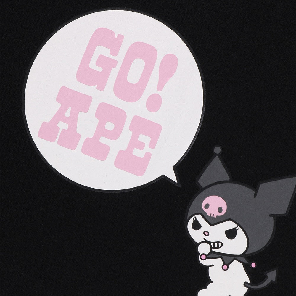 BAPE X KUROMI 콜리지 티셔츠(KIDS) BLACK