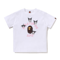 BAPE X KUROMI 콜리지 티셔츠(KIDS) WHITE