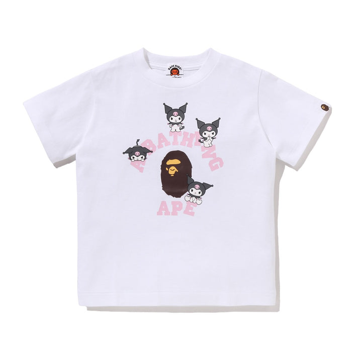 BAPE X KUROMI 콜리지 티셔츠(KIDS) WHITE