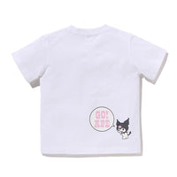 BAPE X KUROMI 콜리지 티셔츠(KIDS) WHITE