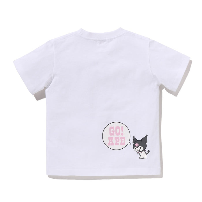 BAPE X KUROMI 콜리지 티셔츠(KIDS) WHITE