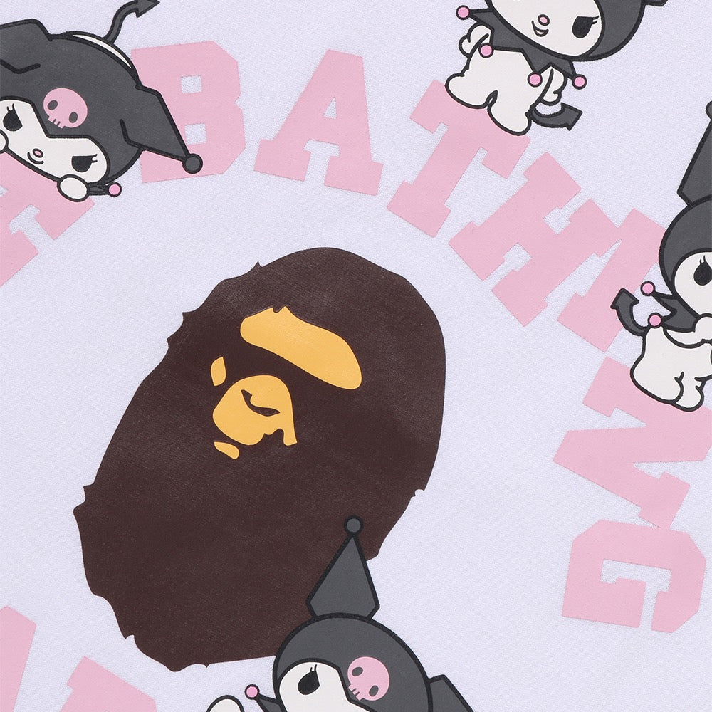BAPE X KUROMI 콜리지 티셔츠(KIDS) WHITE