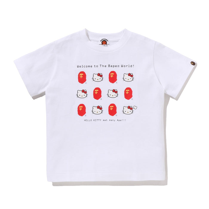 BAPE X HELLO KITTY 티셔츠(KIDS) WHITE