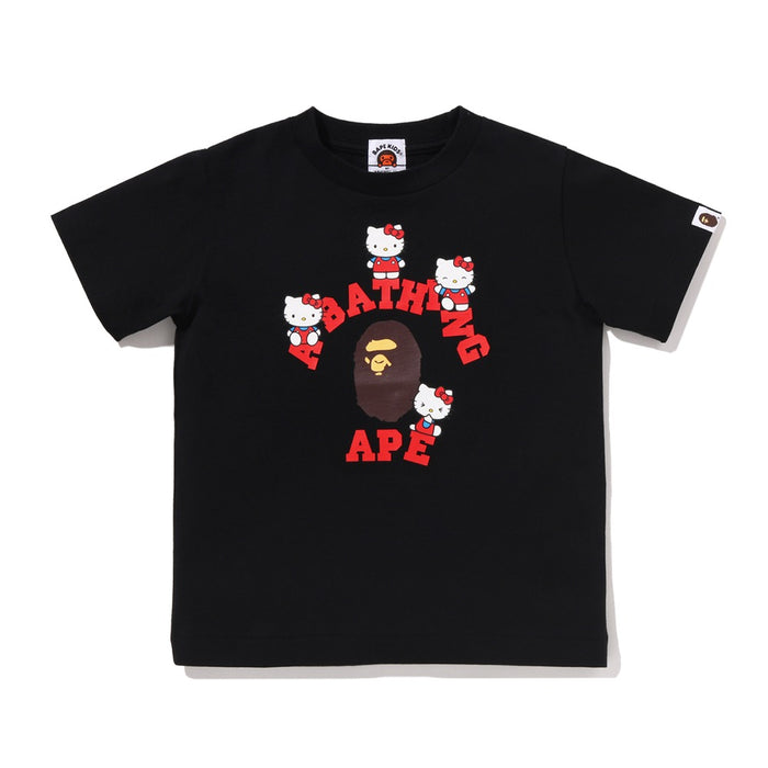 BAPE X HELLO KITTY 콜리지 티셔츠(KIDS) BLACK