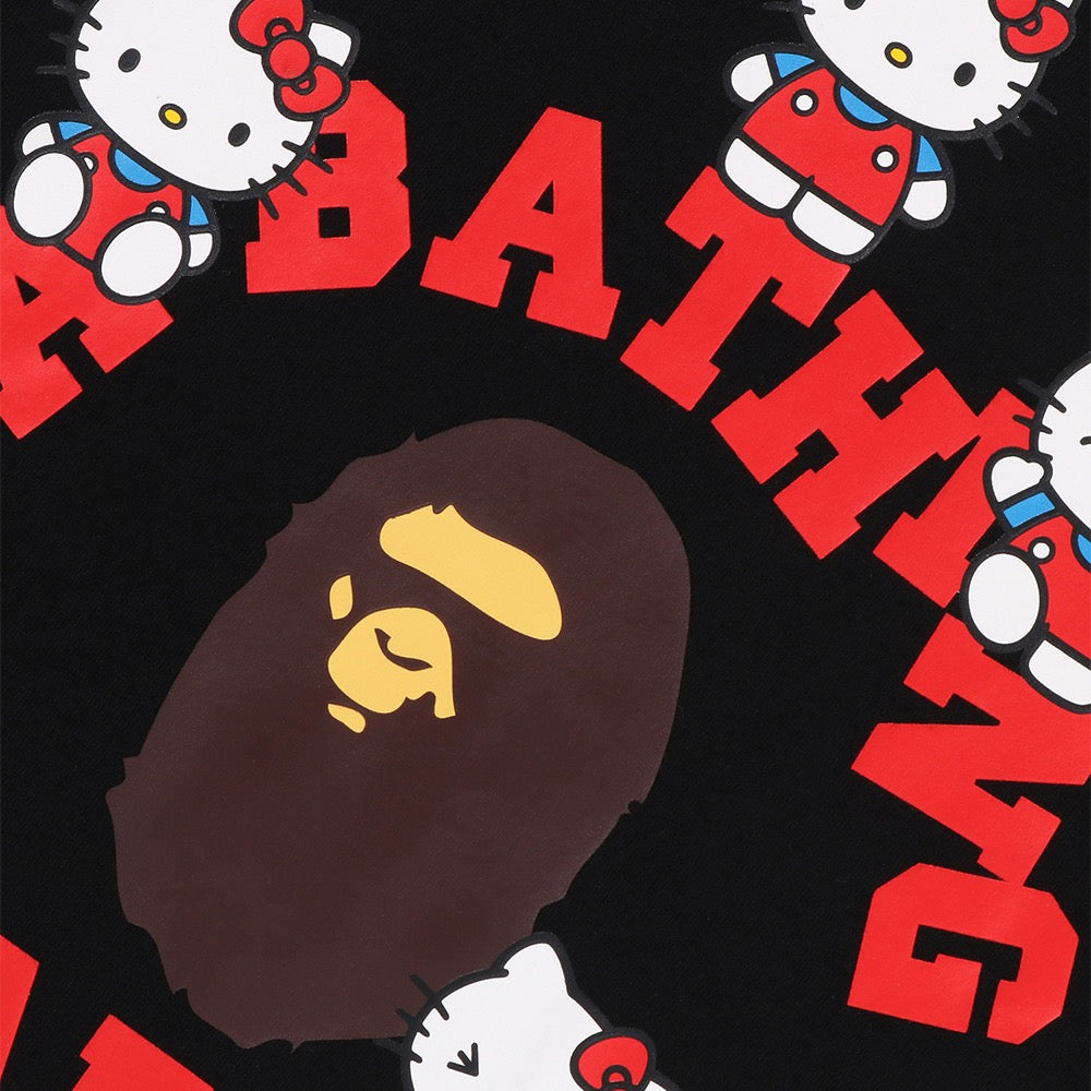 BAPE X HELLO KITTY 콜리지 티셔츠(KIDS) BLACK