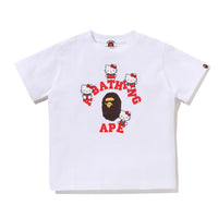 BAPE X HELLO KITTY 콜리지 티셔츠(KIDS) WHITE
