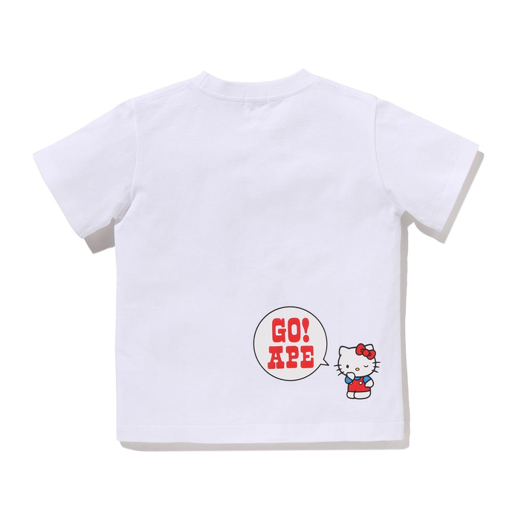 BAPE X HELLO KITTY 콜리지 티셔츠(KIDS) WHITE