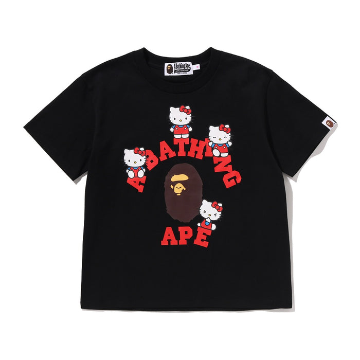 BAPE X HELLO KITTY 콜리지 미니 티셔츠(W) BLACK