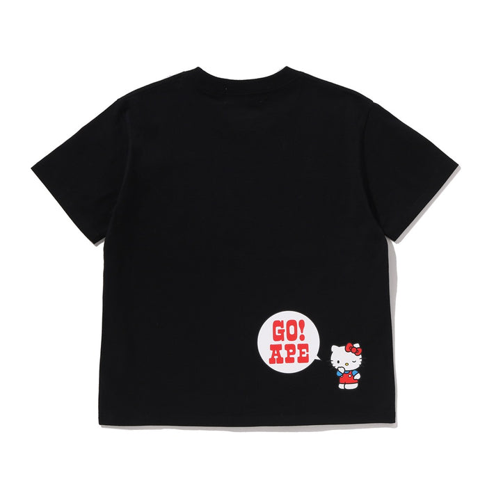 BAPE X HELLO KITTY 콜리지 미니 티셔츠(W) BLACK