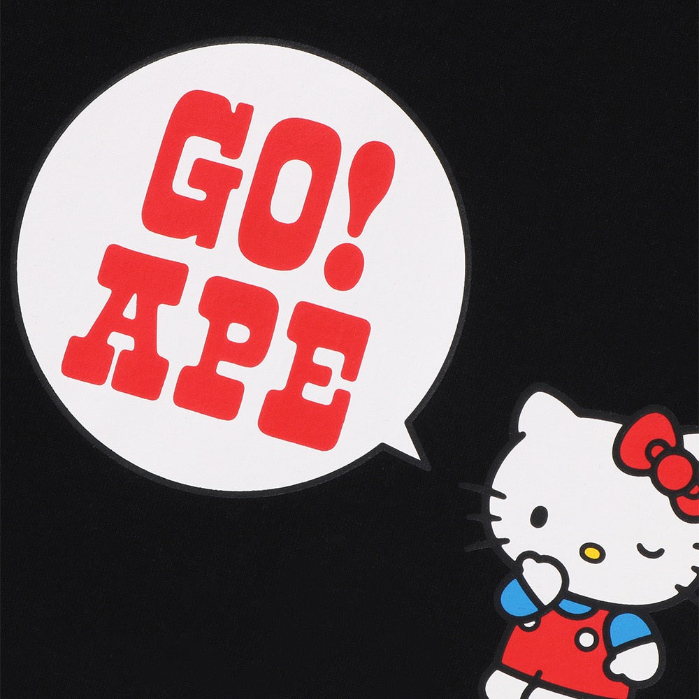 BAPE X HELLO KITTY 콜리지 미니 티셔츠(W) BLACK