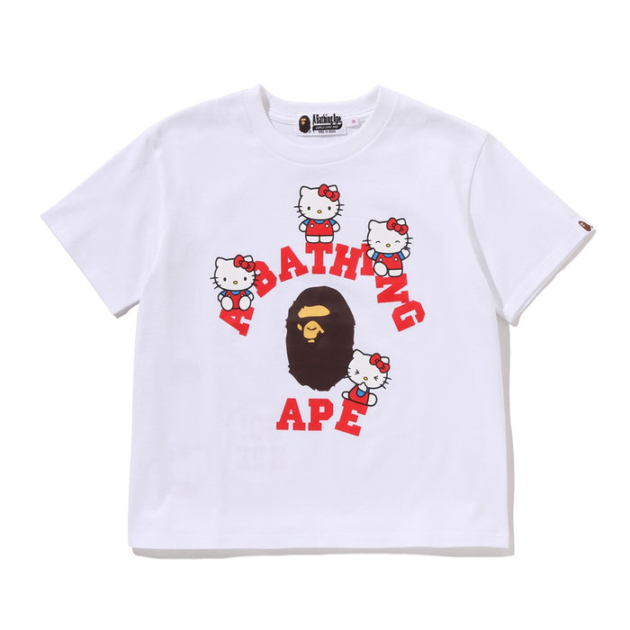 BAPE X HELLO KITTY 콜리지 미니 티셔츠(W) WHITE
