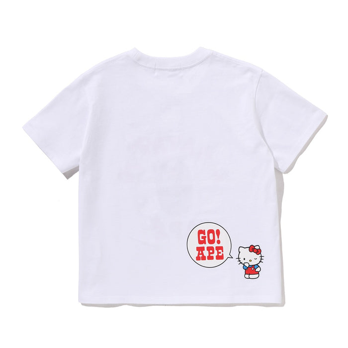 BAPE X HELLO KITTY 콜리지 미니 티셔츠(W) WHITE