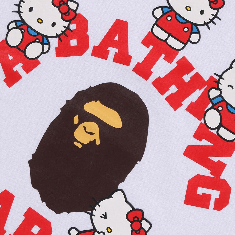 BAPE X HELLO KITTY 콜리지 미니 티셔츠(W) WHITE