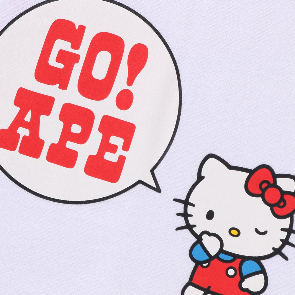 BAPE X HELLO KITTY 콜리지 미니 티셔츠(W) WHITE