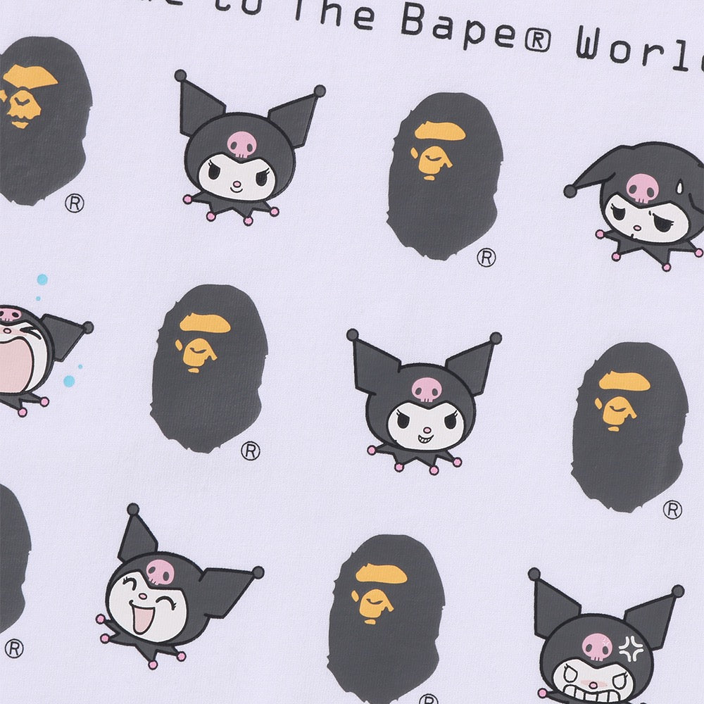 BAPE X KUROMI 티셔츠(W) WHITE