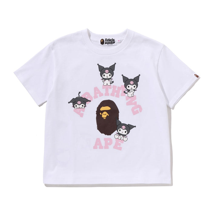 BAPE X KUROMI 콜리지 미니 티셔츠(W) WHITE