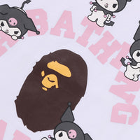 BAPE X KUROMI 콜리지 미니 티셔츠(W) WHITE