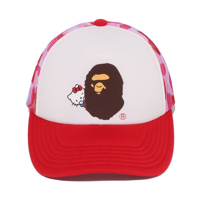 BAPE X HELLO KITTY ABC 카모 매쉬 캡(W) PINK