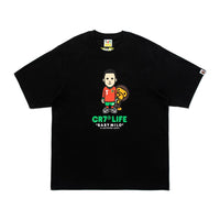 BAPE X CR7 라이프 베이비 마일로 릴렉스드 핏 티셔츠(M) BLACK