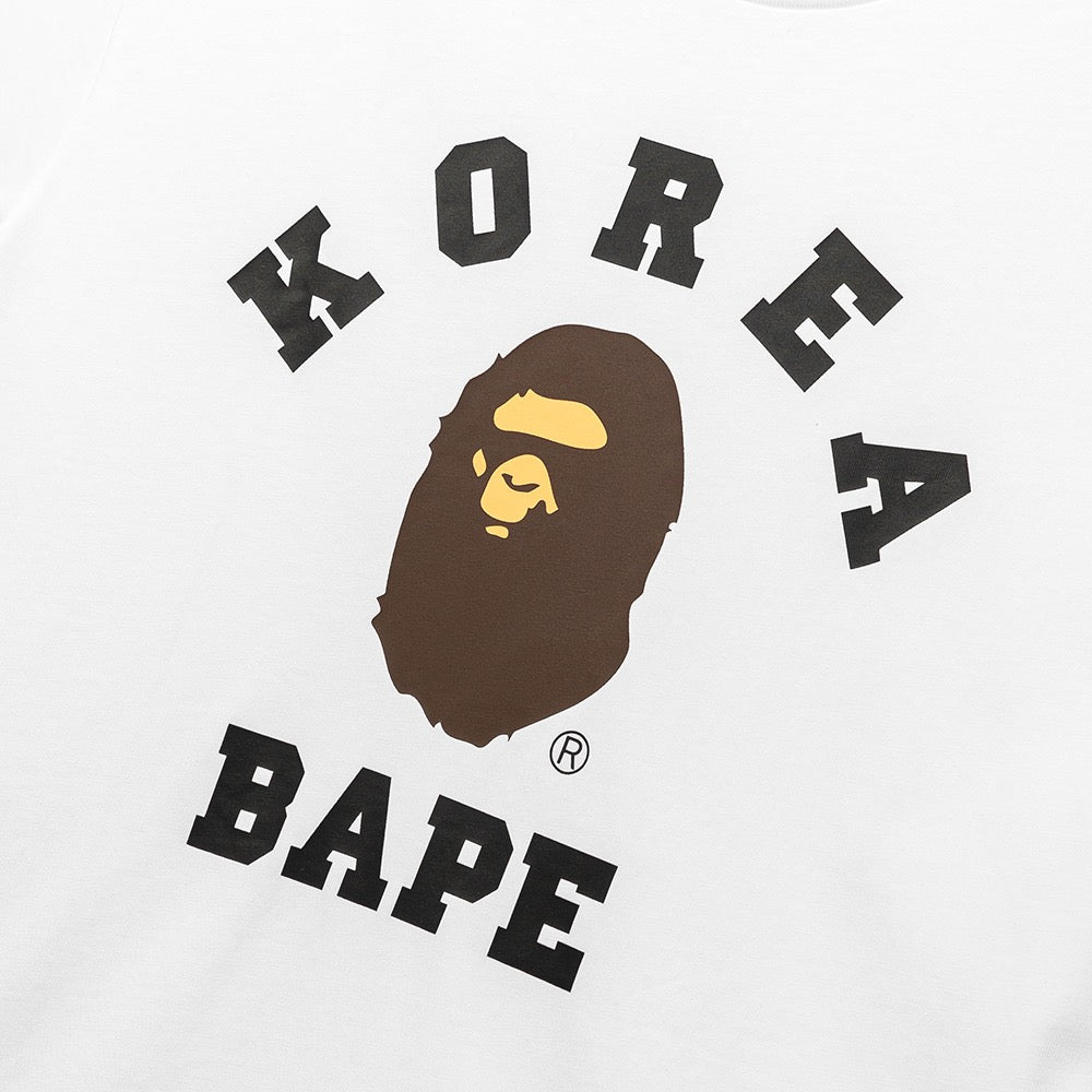 베이프 코리아 콜리지 릴렉스드 핏 티셔츠(M) WHITE
