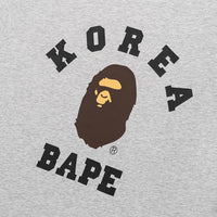 베이프 코리아 콜리지 릴렉스드 핏 티셔츠(M) GRAY