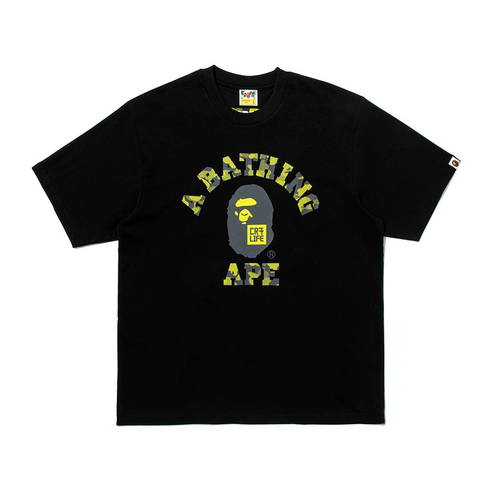 BAPE X CR7 라이프 콜리지 릴렉스드 핏 티셔츠(M) BLACK