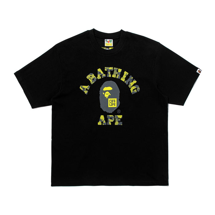 BAPE X CR7 라이프 콜리지 릴렉스드 핏 티셔츠(M) BLACK