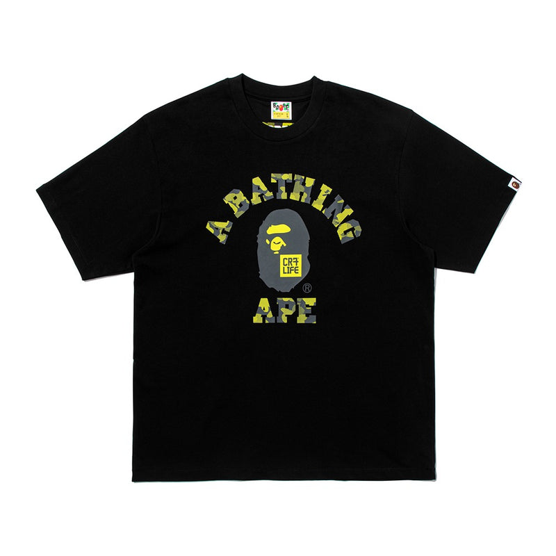 BAPE X CR7 라이프 콜리지 릴렉스드 핏 티셔츠(M) BLACK