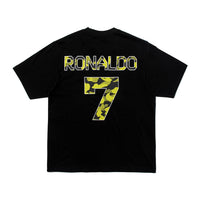 BAPE X CR7 라이프 콜리지 릴렉스드 핏 티셔츠(M) BLACK