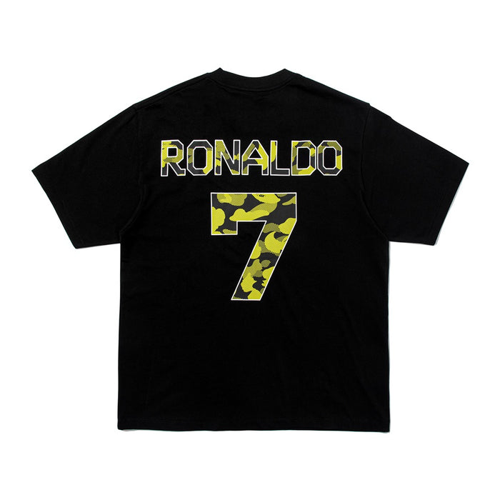 BAPE X CR7 라이프 콜리지 릴렉스드 핏 티셔츠(M) BLACK