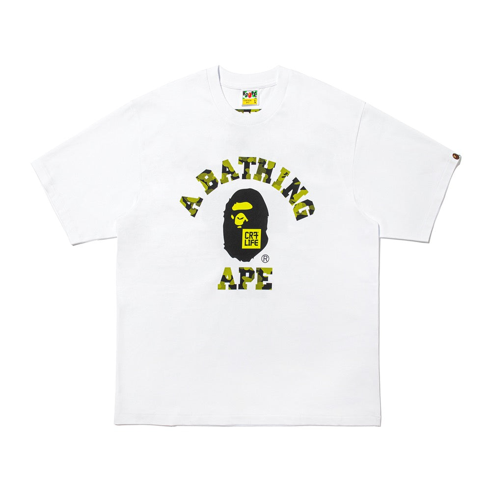 BAPE X CR7 라이프 콜리지 릴렉스드 핏 티셔츠(M) WHITE