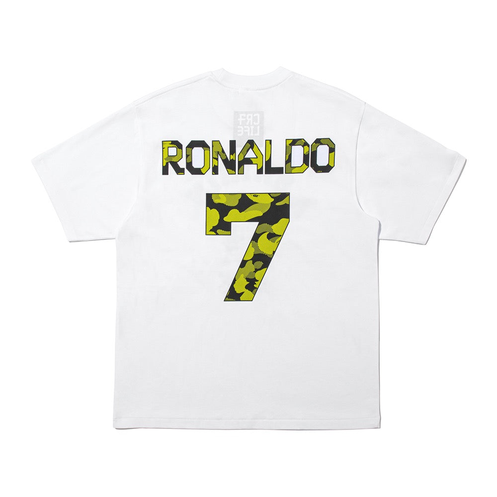 BAPE X CR7 라이프 콜리지 릴렉스드 핏 티셔츠(M) WHITE