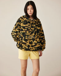 Crinkle Effect 1st Camo Half Zip Hoodie Jacket